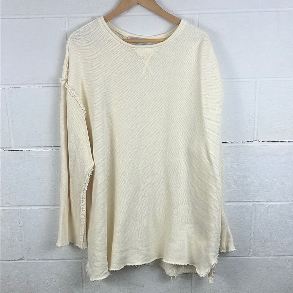 Free People Beach women’s cream oversized tunic swim coverup